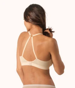 The Spacer Balconette Bra Bundle: Toasted Almond/Jet Black -LuxeIntimates Store 4 on model back1 spacer tshirt bra toasted almond 73da273e b40e 4f62 97e3 449960593e3d