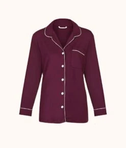 The All-Day Lounge Shirt: Plum 9 The All-Day Lounge Shirt: Plum -LuxeIntimates Store 4 product flat front all day lounge shirt plum c69e83c2 16a1 4e28 8620 8c3b9f69081c