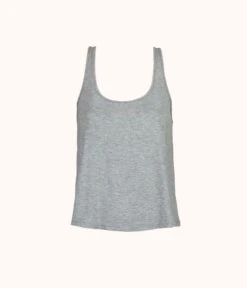 The All-Day Scoop Tank: Heather Grey 10 The All-Day Scoop Tank: Heather Grey -LuxeIntimates Store 4 product flat front all day scoop tank heather gray