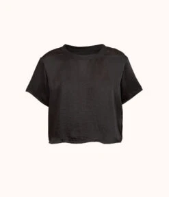 The Boxer Lounge Tee: Jet Black -LuxeIntimates Store 4 product flat front boxer lounge tee jet black fecdd73c 4aa1 45c3 beef 085b3d39fe5b