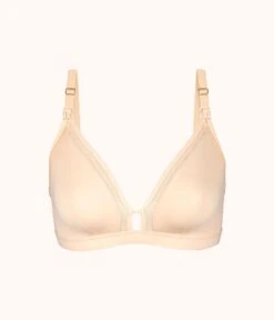 The Busty Nursing Bralette: Toasted Almond -LuxeIntimates Store 4 product flat front busty maternity bralette toasted almond 3c22a5d8 0a0a 4b4a becc 7f5446200702