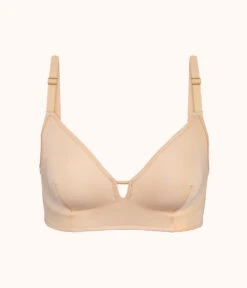 The Low Back Bralette: Toasted Almond 10 The Low Back Bralette: Toasted Almond -LuxeIntimates Store 4 product flat front low back bralette toasted almond