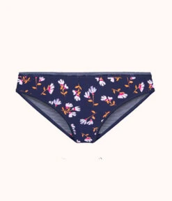 The Mesh Back Bikini - Print: Navy Daisy 10 The Mesh Back Bikini - Print: Navy Daisy -LuxeIntimates Store 4 product flat front mesh back bikini navy daisy