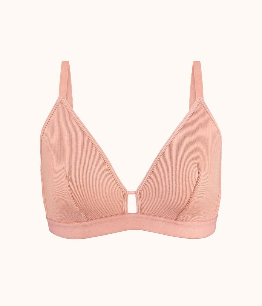 The Ribbed Busty Bralette: Shell Pink 6 The Ribbed Busty Bralette: Shell Pink - Image 4