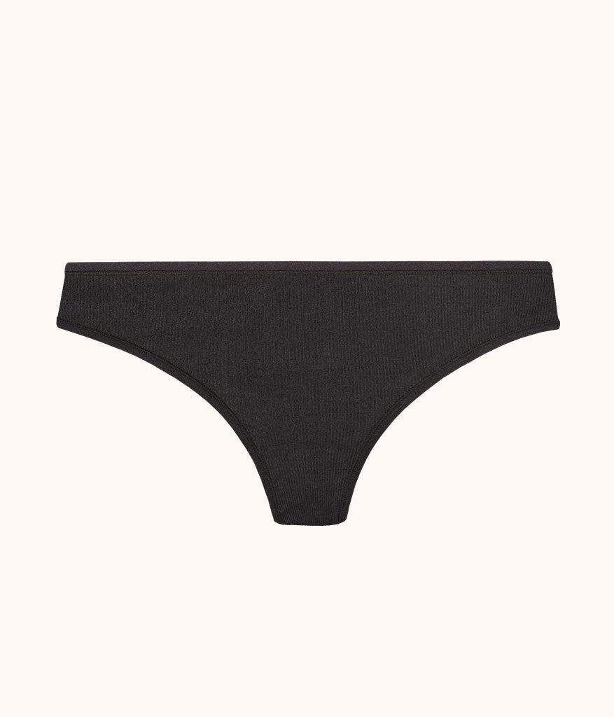 The Ribbed Thong: Jet Black 6 The Ribbed Thong: Jet Black - Image 4