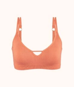 The Skinny-Strap Seamless Bralette: Terracotta -LuxeIntimates Store 4 product flat front skinny strap seamless bralette terracotta 91059bcc 1e1c 4b0f b150 825d0e076101