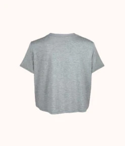 The All-Day Classic Tee: Heather Grey -LuxeIntimates Store 5 product flat back all day classic tee heather gray