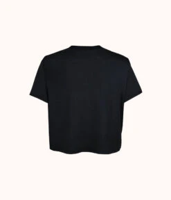The All-Day Classic Tee: Jet Black -LuxeIntimates Store 5 product flat back all day classic tee jet black