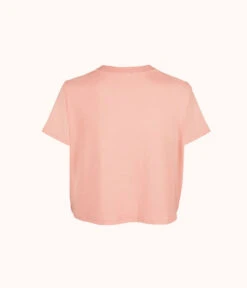 The All-Day Classic Tee: Shell Pink -LuxeIntimates Store 5 product flat back all day classic tee shell pink