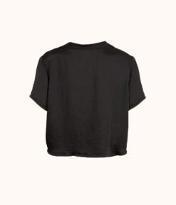 The Boxer Lounge Tee: Jet Black -LuxeIntimates Store 5 product flat back boxer lounge tee jet black 32e73ad6 886e 4eb1 8603 8e5abccea53e