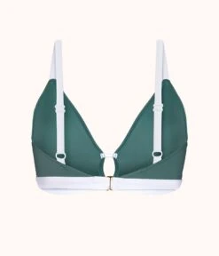 The Busty Bralette: Harbor Green/White -LuxeIntimates Store 5 product flat back busty bralette harbor green fa72ef4e d443 4ed7 9da3 87b89a8bb245