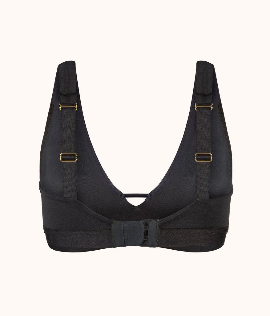 The Eco Deep V Bralette: Jet Black 7 The Eco Deep V Bralette: Jet Black - Image 5