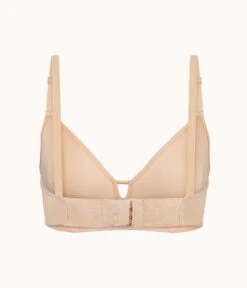 The Low Back Bralette: Toasted Almond 11 The Low Back Bralette: Toasted Almond -LuxeIntimates Store 5 product flat back low back bralette toasted almond