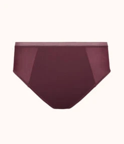 The Luxe High Waist Bikini: Plum -LuxeIntimates Store 5 product flat back luxe high waist bikini plum cc2c0bd8 e247 4bca 8340 ecad42901809