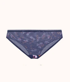The Mesh Back Bikini - Print: Navy Daisy 11 The Mesh Back Bikini - Print: Navy Daisy -LuxeIntimates Store 5 product flat back mesh back bikini navy daisy