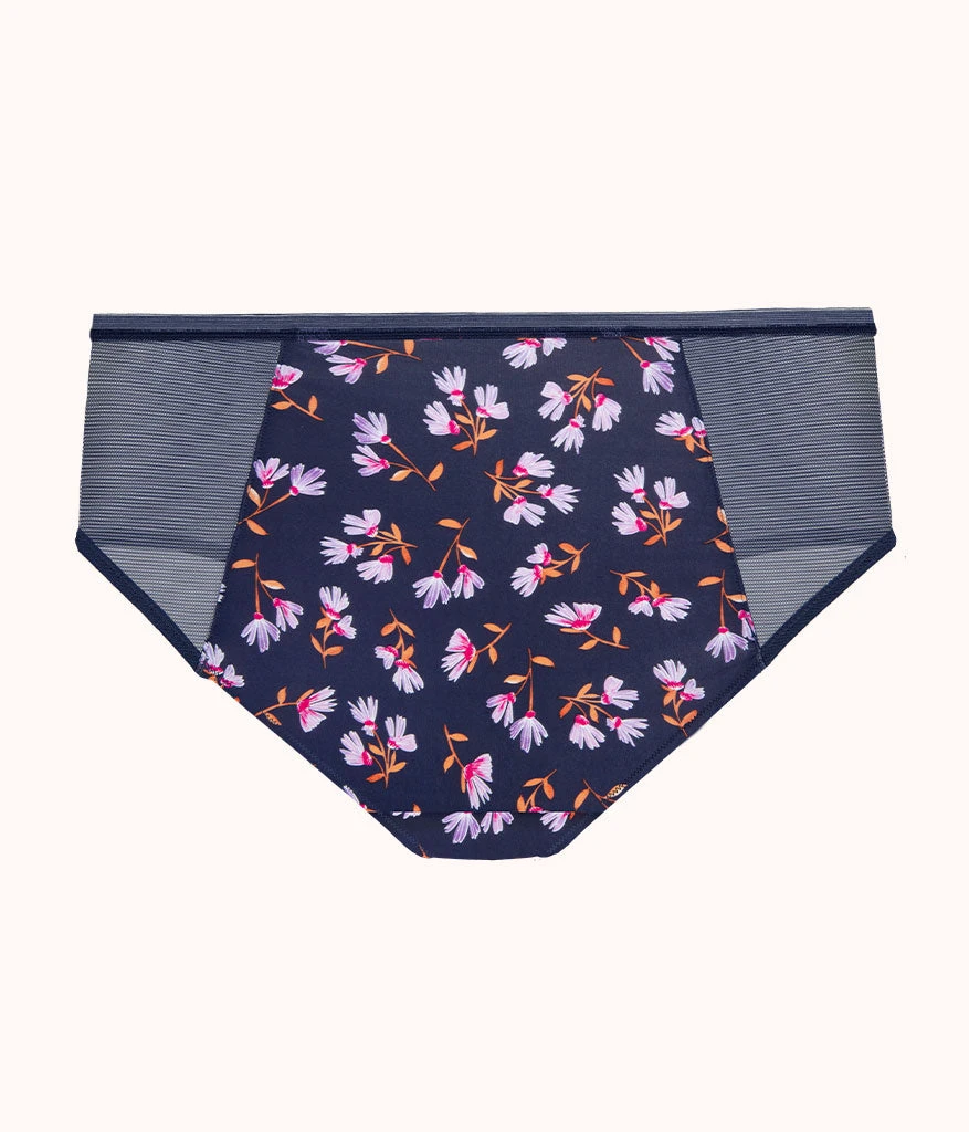 The Mesh High Waist Bikini - Print: Navy Daisy 7 The Mesh High Waist Bikini - Print: Navy Daisy - Image 5