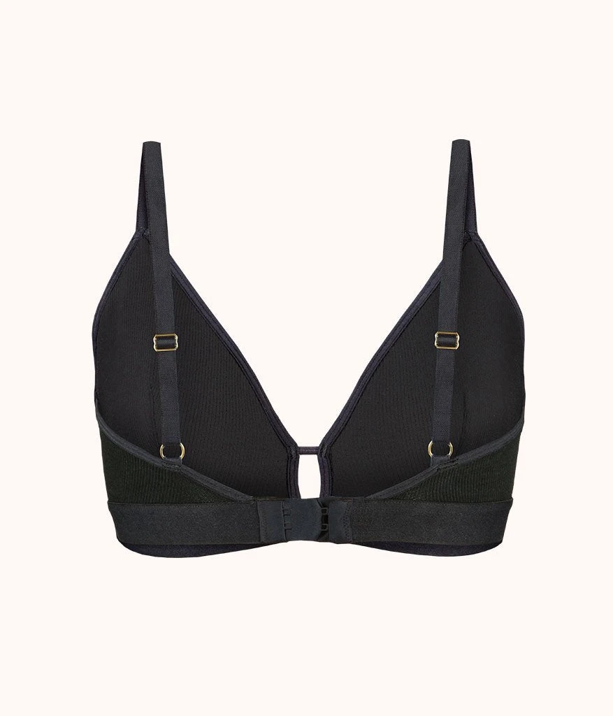 The Ribbed Busty Bralette: Jet Black 7 The Ribbed Busty Bralette: Jet Black - Image 5
