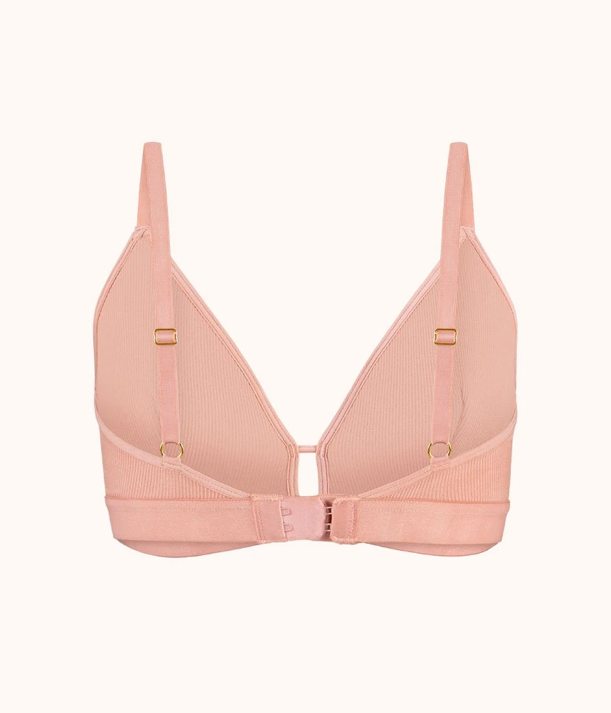 The Ribbed Busty Bralette: Shell Pink 7 The Ribbed Busty Bralette: Shell Pink - Image 5