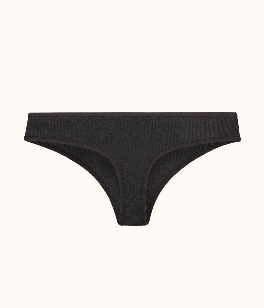 The Ribbed Thong: Jet Black 7 The Ribbed Thong: Jet Black - Image 5