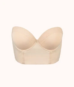 The Low Back Strapless: Toasted Almond -LuxeIntimates Store 5 product flat front low back strapless toasted almond