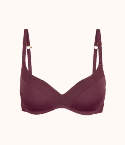 The No-Wire Push-Up: Plum -LuxeIntimates Store 5 product flat front no wire push up plum 2991aabe e29c 4b7e b68a 0640b2a78921