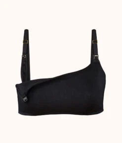 The All-Day Nursing Bralette: Jet Black 12 The All-Day Nursing Bralette: Jet Black -LuxeIntimates Store 5 product flat front1 all day maternity bralette jet black