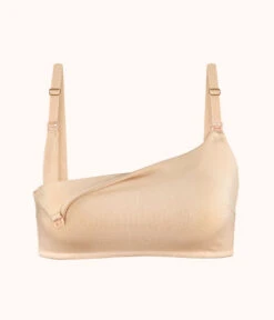 The All-Day Nursing Bralette: Toasted Almond 12 The All-Day Nursing Bralette: Toasted Almond -LuxeIntimates Store 5 product flat front1 all day maternity bralette toasted almond