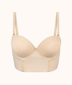 The Low Back Strapless: Toasted Almond -LuxeIntimates Store 6 product flat front1 low back strapless toasted almond