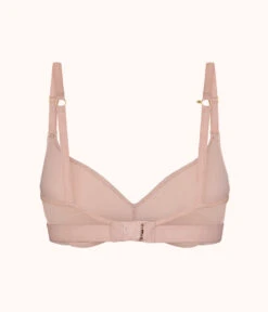 The Metallic Palm No-Wire Push-Up: Orchid/Metallic Palm Print -LuxeIntimates Store 7 product flat back metallic palm nwpu orchid foil