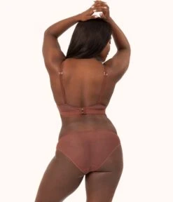 The No-Wire Push-Up: Umber -LuxeIntimates Store on model back no wire push up umber 30307cb4 589f 4f48 a645 c8f5a4f7b73f