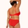 The Palm Lace Bikini: Tomato Red -LuxeIntimates Store on model back palm lace bikini tomato 650c6236 adb6 4a30 aa80 fa470276de7c