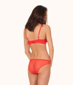 The Straight Up Bralette: Tomato Red 9 The Straight Up Bralette: Tomato Red -LuxeIntimates Store on model back straight up bralette tomato red 3c1338fe b6db 4c42 8938 1fffdd7f585e