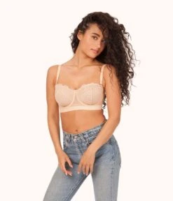 The Lace Strapless: Toasted Almond 10 The Lace Strapless: Toasted Almond -LuxeIntimates Store on model front lace strapless toasted almond 9c7de312 111d 4f8d a139 ffea948a2673