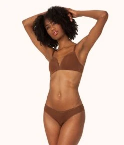 The Mesh Back Bikini: Rich Clay 9 The Mesh Back Bikini: Rich Clay -LuxeIntimates Store on model front mesh back bikini rich clay 2b72a18e d521 4ff0 9949 8805ef83c883