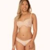 The Palm Lace Bikini: Toasted Almond -LuxeIntimates Store on model front palm lace bikini toasted almond 2e8a6ef6 3695 4b21 a439 9d47104e8874