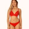 The Palm Lace Thong: Tomato Red 2 The Palm Lace Thong: Tomato Red -LuxeIntimates Store on model front palm lace thong tomato 26ac3e0e 0a5d 4107 8825 7e0f5778b533