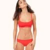 The Straight Up Bralette: Tomato Red -LuxeIntimates Store on model front straight up bralette tomato red 76280b8e f38a 44f6 81a9 a769bd2b0ed8