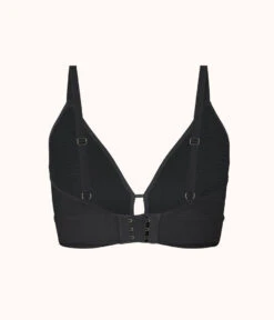 The Busty Stripe Mesh Bralette: Jet Black -LuxeIntimates Store product flat back busty stripe mesh bralette jet black 74a89561 5ca9 4e04 8f60 918f5c6edc92