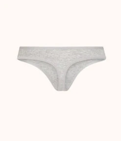 The Cotton Thong: Heather Gray -LuxeIntimates Store product flat back cotton thong heather gray d37e2971 88bc 4ebf 871a cb2205cd1a92