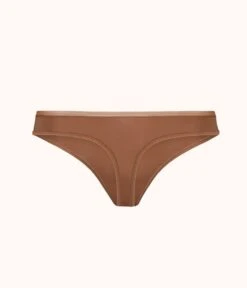 The No Show Thong: Rich Clay 11 The No Show Thong: Rich Clay -LuxeIntimates Store product flat back no show thong rich clay 15593b30 12d3 4684 a547 c67210caef38