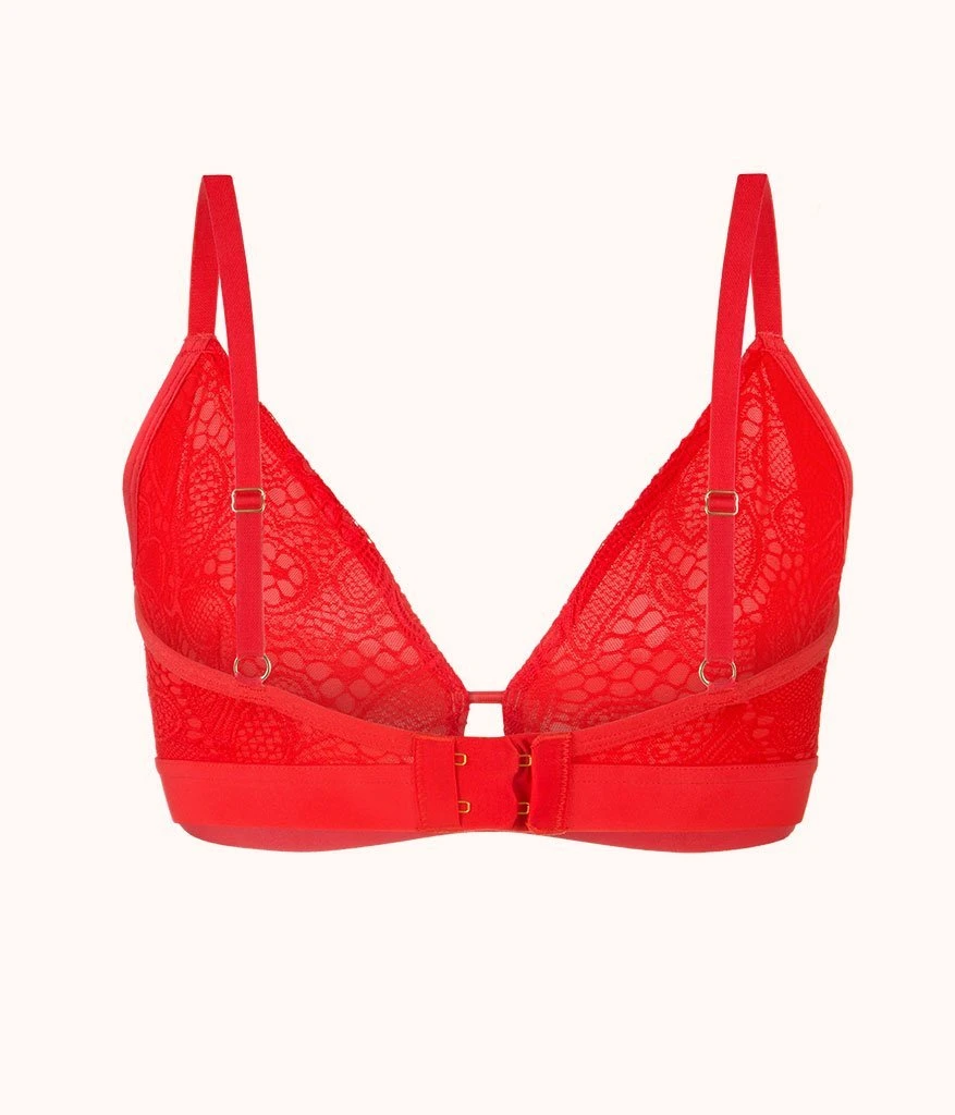 The Palm Lace Busty Bralette: Tomato Red 7 The Palm Lace Busty Bralette: Tomato Red - Image 5