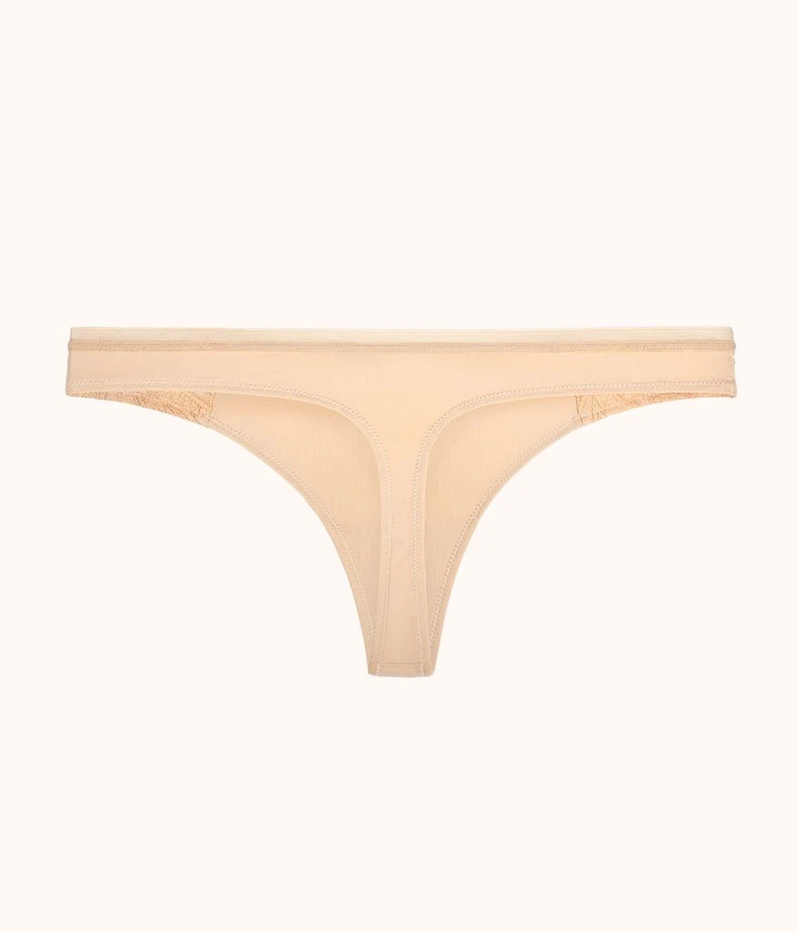 The Palm Lace Thong: Toasted Almond 7 The Palm Lace Thong: Toasted Almond - Image 5