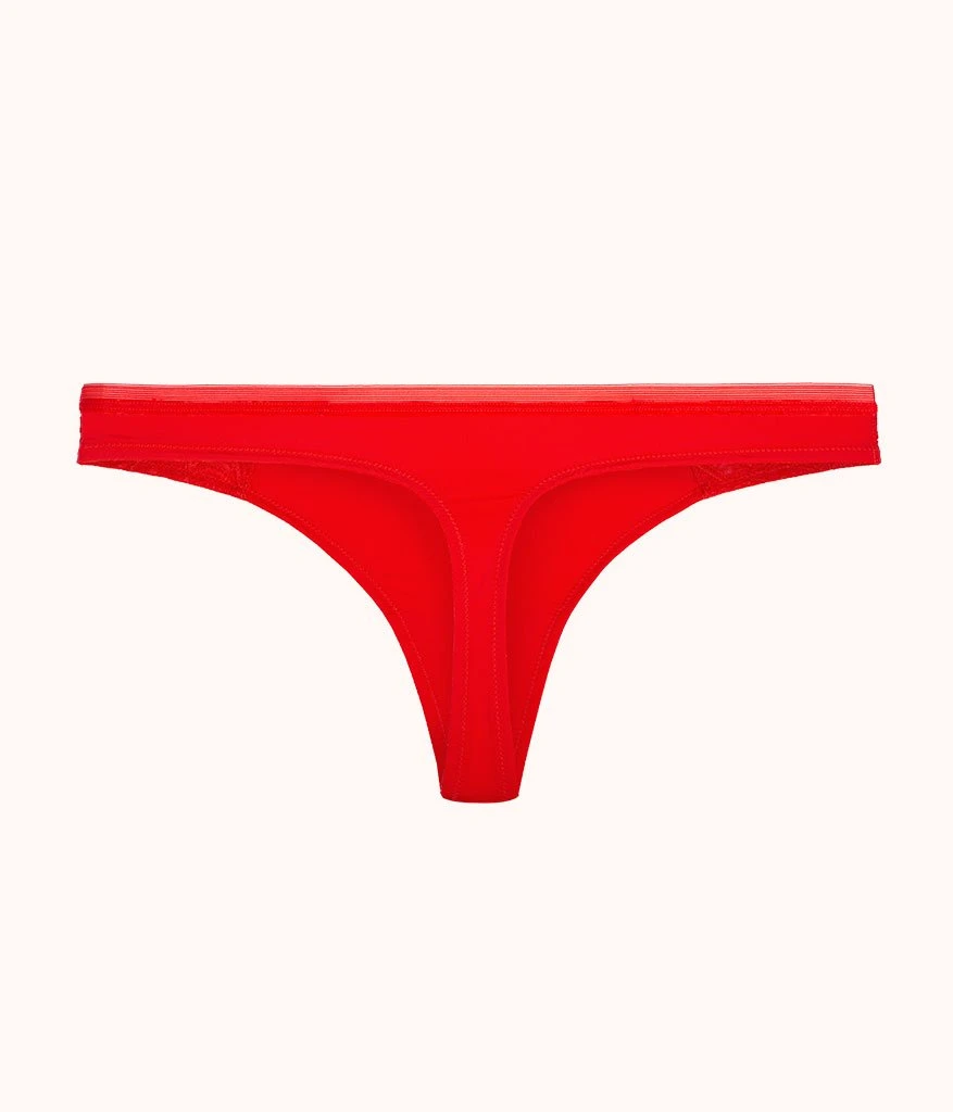 The Palm Lace Thong: Tomato Red 7 The Palm Lace Thong: Tomato Red - Image 5