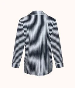 The All-Day Lounge Shirt - Print: Mini Stripe Print -LuxeIntimates Store product flat back sleep shirt stripe d9b569bc 0a85 458b 9137 5cb8674dcc72