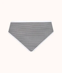 The Cotton Brief: Black/White Mini Stripe -LuxeIntimates Store product flat back stripe cotton high waist stripe c69b342d 5a9b 4a67 a9fe f38b3756b1b3