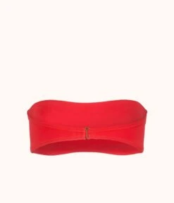 The Bandeau: Tomato Red -LuxeIntimates Store product flat back the bandeau top red 1b18826e 1f7c 431f b902 f06dddfe53bf