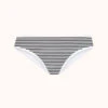 The Cotton Bikini: Black/White Mini Stripe -LuxeIntimates Store product flat front cotton bikini stripe 98679e2f 373f 445f 9b9e 52002bc2ba90