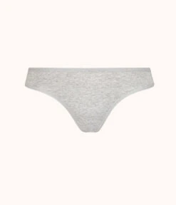 The Cotton Thong: Heather Gray -LuxeIntimates Store product flat front cotton thong heather gray 1cd45531 6317 423a b3d5 f059042e7fe4