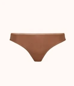 The No Show Thong: Rich Clay 10 The No Show Thong: Rich Clay -LuxeIntimates Store product flat front no show thong rich clay 4643baed f05a 4fd5 ae18 08ac9e71a4c0