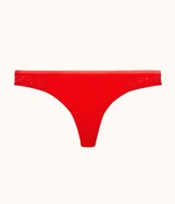 The Palm Lace Thong: Tomato Red 10 The Palm Lace Thong: Tomato Red -LuxeIntimates Store product flat front palm lace thong tomato 46fcc5de ac83 43b1 9817 15b7cedbc2ba